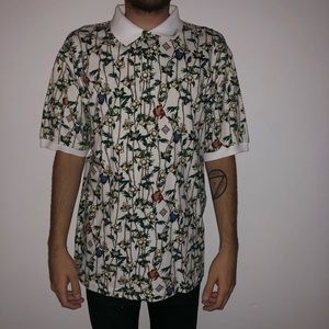 vintage tabasco frog print polo